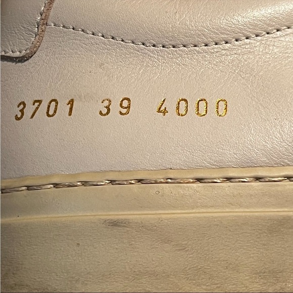 Common Projects achille white leather sneakers size 39 8.5 luxury comfort - Picture 11 of 15